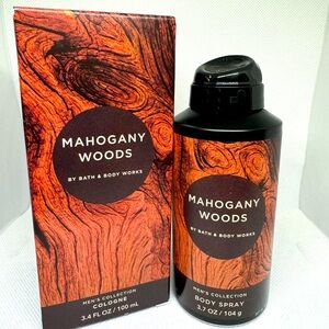 Bath & Body Works Men’s Mahogany Woods Bundle of 2 NWT
Cologne 
Body Spray